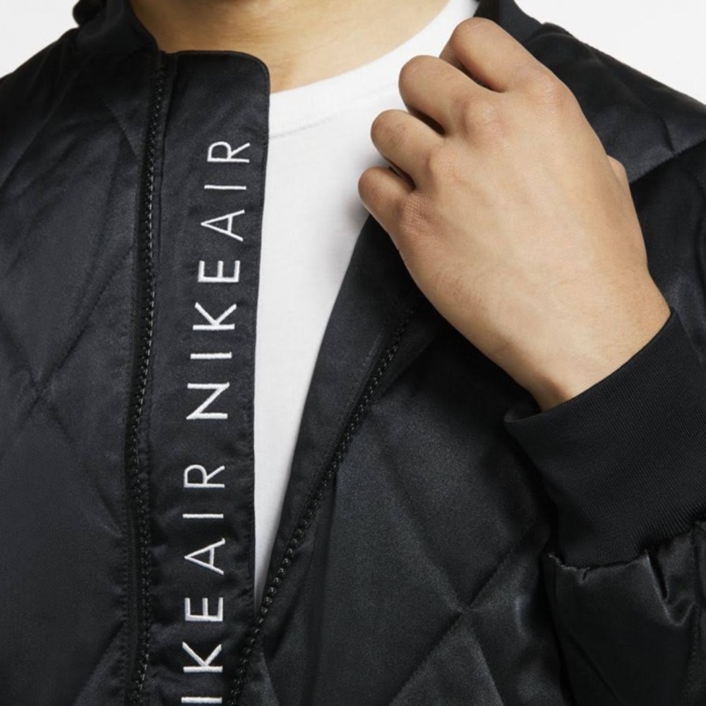 Nike Air Syn Fill Satin Jacket Black/Black/White New with Rare & Sold Out - Picture 11 of 11
